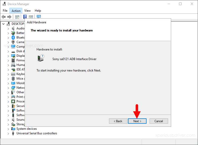 device manager hardware to install