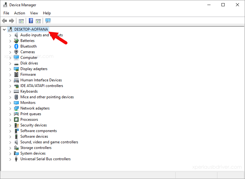 device manager select computer